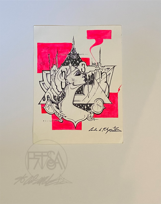 Telegaláctica (hand embellished print)